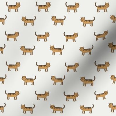 SMALL -tiger fabric - safari baby fabric, safari nursery fabric,  minimal tiger fabric - sfx1144 oak leaf