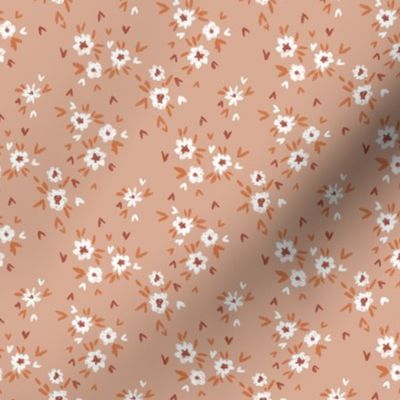 Valentines ditsy floral fabric - boho neutral aesthetic 