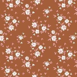 Valentines ditsy floral fabric - boho neutral aesthetic 