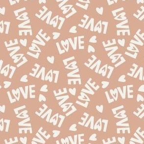 Retro love fabric - Valentine’s Day design