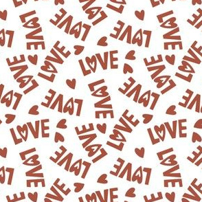 Retro love fabric - Valentine’s Day design