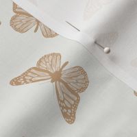 butterflies fabric - neutral boho butterfly fabric