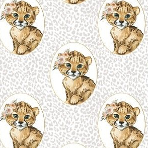 4" Amala the Cub Grey Cheetah