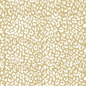 8" Gold and White Cheetah Print