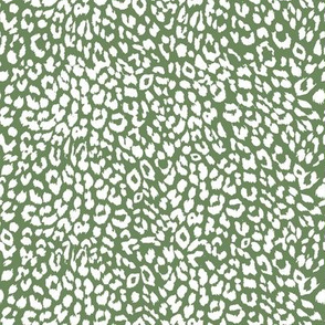 8" Green and White Cheetah Print