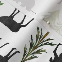 Home in the Forest - Woodland Animals Bear Moose Deer Pine Trees Baby Nursery Bedding, ROTATED