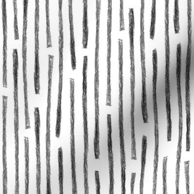 crayon vertical stripes in black and white