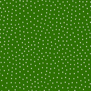 Berry seed spots - white  on forest green