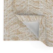 textured boho farmhouse fern leaves - light pale yellow