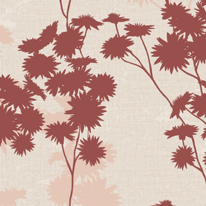 Paper Daisy Faux 2 colour Screen Print in Red Oxide by Erin Kendal