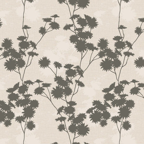 Paper Daisy Faux 2 colour Screen Print in Smokey Eucalypt by Erin Kendal