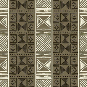 Ethnic Olive Mudcloth