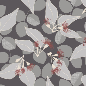 Australian Eucalyptus Gum Blossoms Red Iron Oxide by Erin Kendal