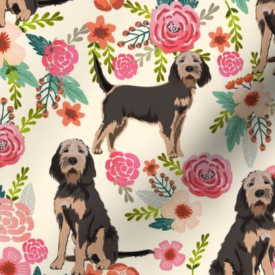 otterhound floral fabric - cream