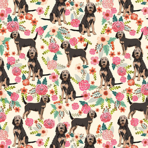 otterhound floral fabric - cream