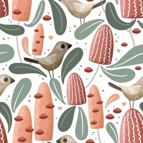 Birdies on Banksias, by Rebel Challenger