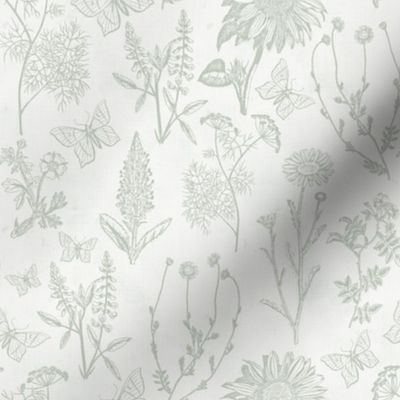 Summer Toile - Light GrayGreen