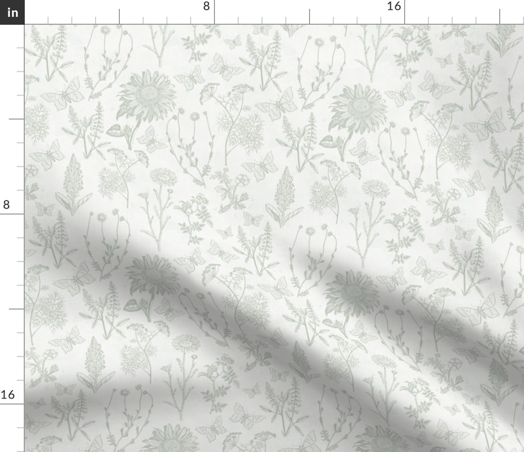 Summer Toile - Light GrayGreen