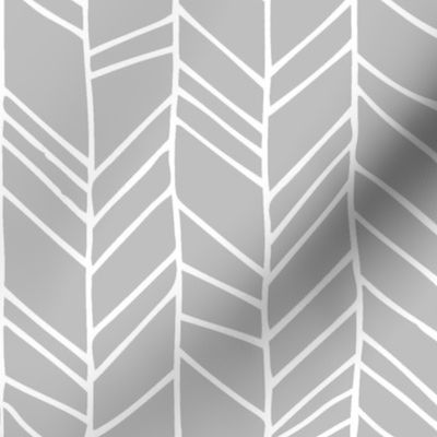 XL Grey Crazy Chevron Herringbone Gray Hand Drawn Geometric Pattern GingerLous