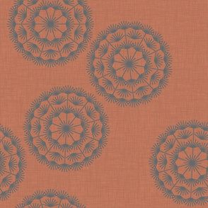 Dandelion XL coral&charcoal