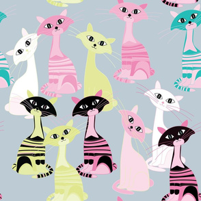 Super Cats Pink and Grey