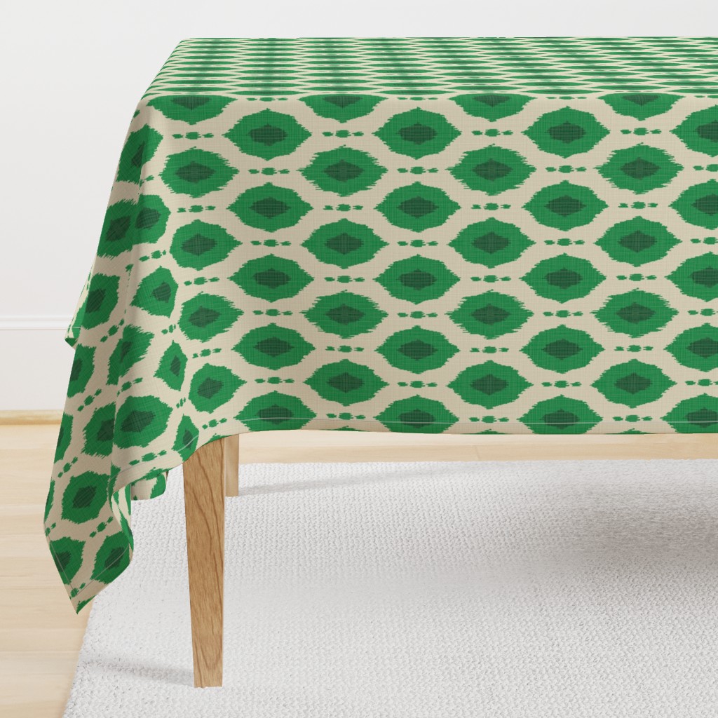 Kelly Green Ikat