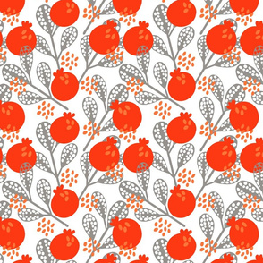 Orange pomegranates