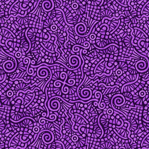 batik doodles in mad purple