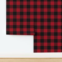 Rob Roy MacGregor Tartan / Buffalo Plaid, 3" squares,  c. 1704, crimson red