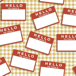 Hello My Name Is Fabric, Wallpaper and Home Decor | Spoonflower
