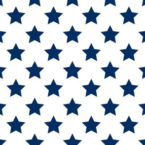 Stars - Old Glory Blue on White