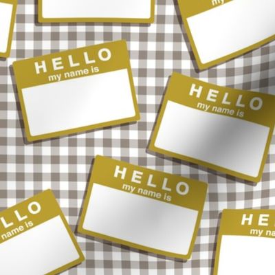 hello my name is...   (in mustard on grey)