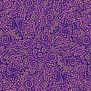 batik doodles in Bob's colors