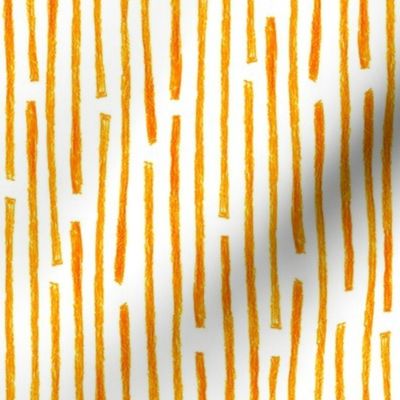 crayon vertical stripes in solar orange