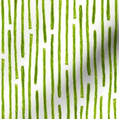 crayon vertical stripes in leaf green