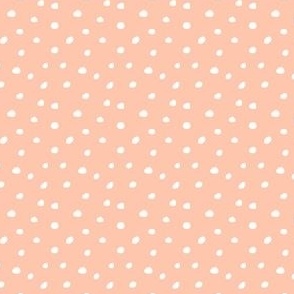 peach scatter dots - fall scatter polka dots - LAD20