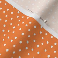 papaya orange scatter dots - fall scatter polka dots - LAD20