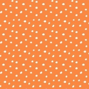 papaya orange scatter dots - fall scatter polka dots - LAD20