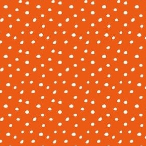 carrot orange scatter dots- fall scatter polka dots - LAD20
