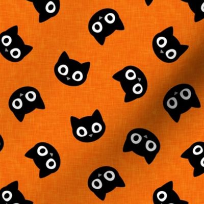 black cats - cute halloween - orange - LAD20