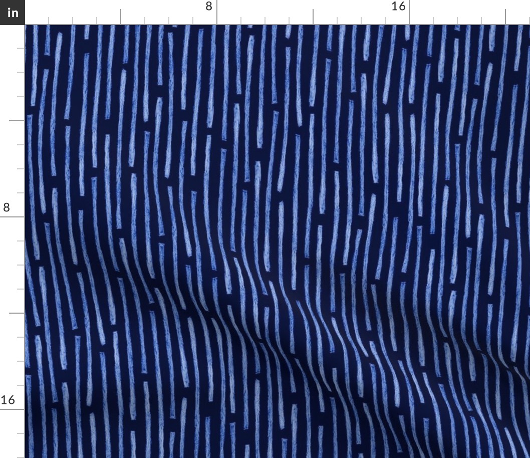 batik vertical stripes - royal blue