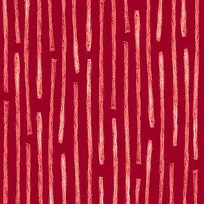 batik vertical stripes - cranberry red