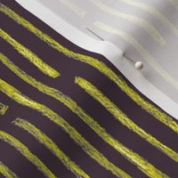 batik vertical stripes - midsummer gold on dark mauve