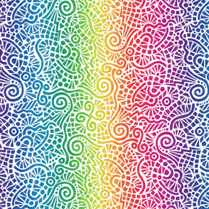 rainbow batik doodles (rainbow has 16" repeat)