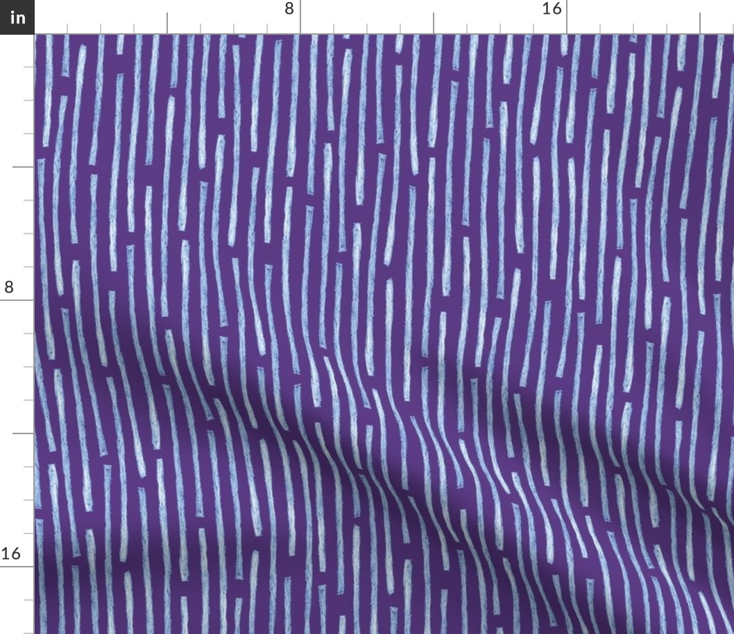 batik vertical stripes - purple and blue