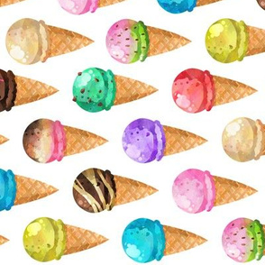 Yummy Ice Cream Cones, LARGE scale, ROTATED