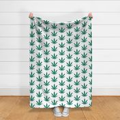 Green Cannabis Leaf Large