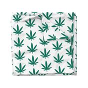 Green Cannabis Leaf Large