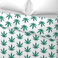 Green Cannabis Leaf Large
