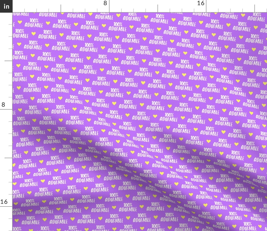 (3/4" scale) 100% adorable - purple  - C20BS